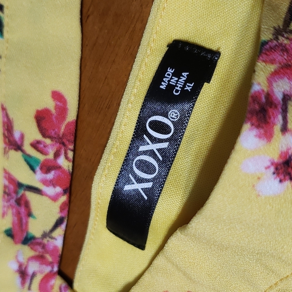 XOXO floral yellow High low maxi dress XL - Picture 16 of 16